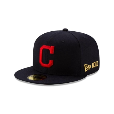 Cleveland Indians Gorra | New Era MLB Team Color 59fifty Fitted Cap Mexico - Negros